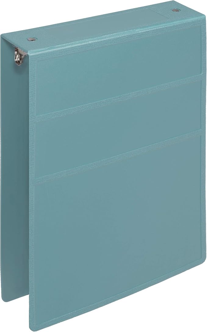 Carstens 2-Inch Heavy Duty 3-Ring Binder - Top Opening, Powder Blue, Durable Plastic, Precision No-Gap Rings, Waterproof Cover, No Pockets, Holds 300 US Letter Sheets, BPA-Free, Made in USA (2874-3R)