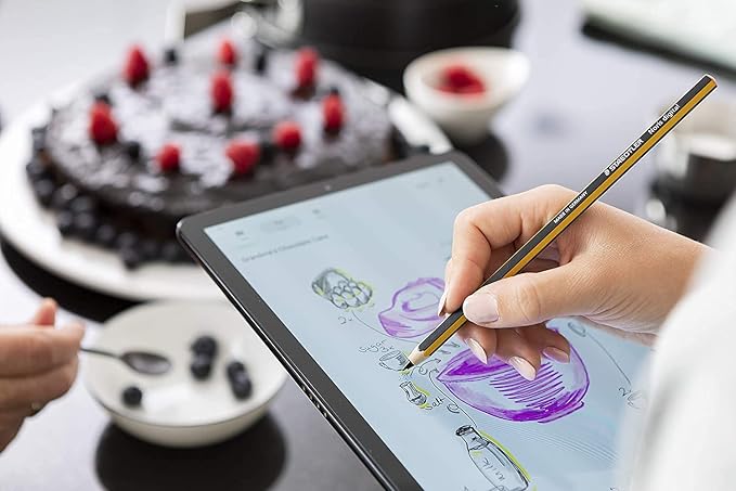 STAEDTLER Noris Digital Stylus Pen for Touchscreens: No Charging or Batteries, Real Pencil Feel & Grip, Works with Samsung Galaxy Tab, Kindle Scribe, reMarkable & More, With Replacement Nibs & Tool | 4096 pressure levels, 5 replacement tips, no load – ...