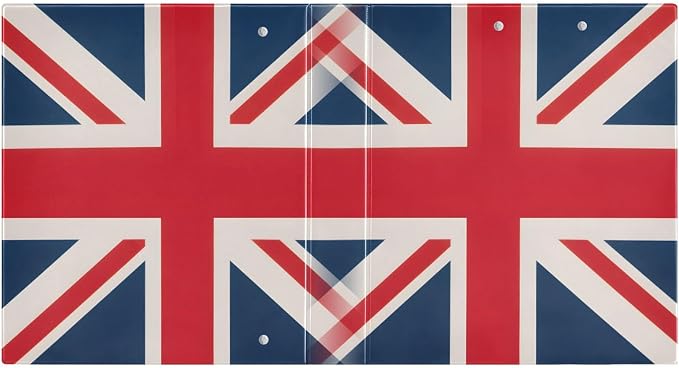 ALAZA 3 Ring Binder British Flag Clipboard Round Ring Binder Holds 1.5 Inch Three Ring Binder Heavy Duty Ring Binders for Office Supplies, 1Pack