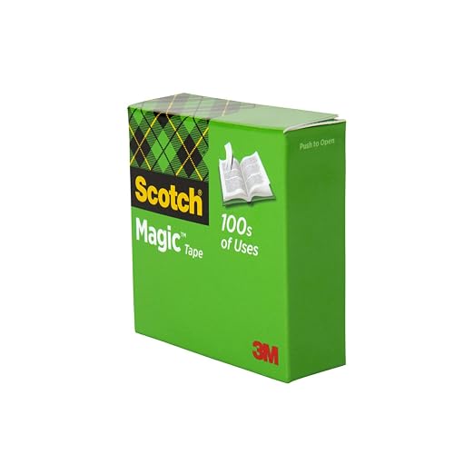 Scotch Magic Tape, Invisible, Home Office Supplies and Back to School Supplies for College and Classrooms, 20 Rolls (Pack of 6)