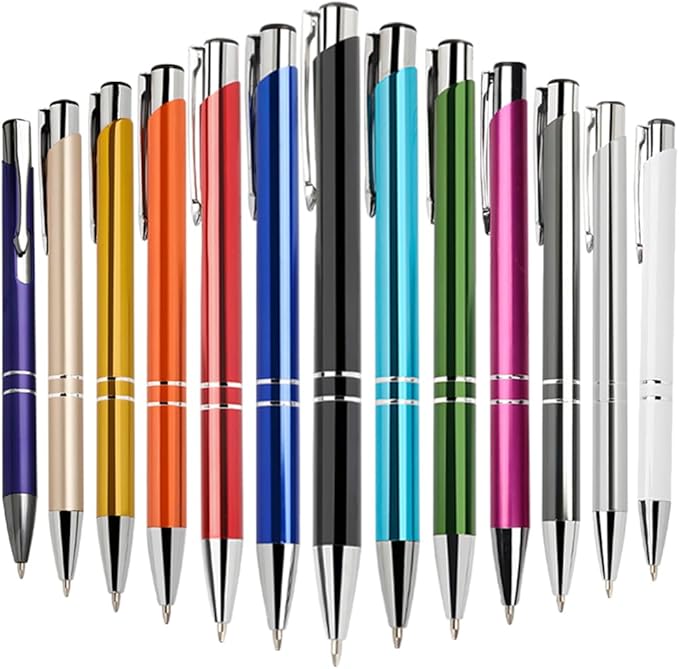Yucold Customized ballpoint pens in bulk, personalized ballpoint pens with free engraving, for use in companies, enterprises, graduation anniversaries (Yellow,13)
