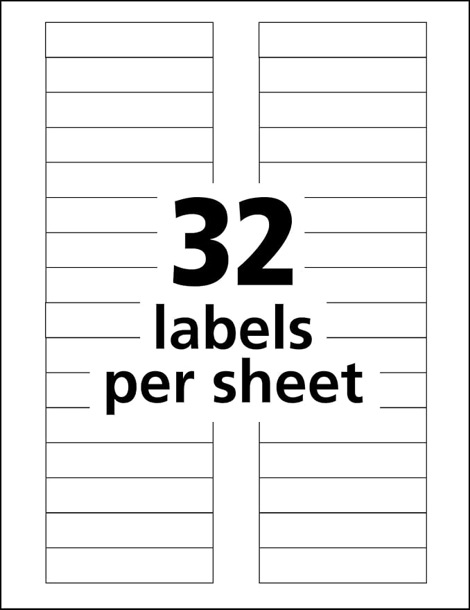 Avery® Durable ID Labels, Permanent Adhesive, 5/8 x 3, Pack of 256 (6792)