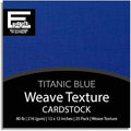 TITANIC BLUE—12x12 Textured Cardstock | 80lb Textured Blue Scrapbook Paper | Premium Cardstock for Cricut Cutting | 25 Sheets