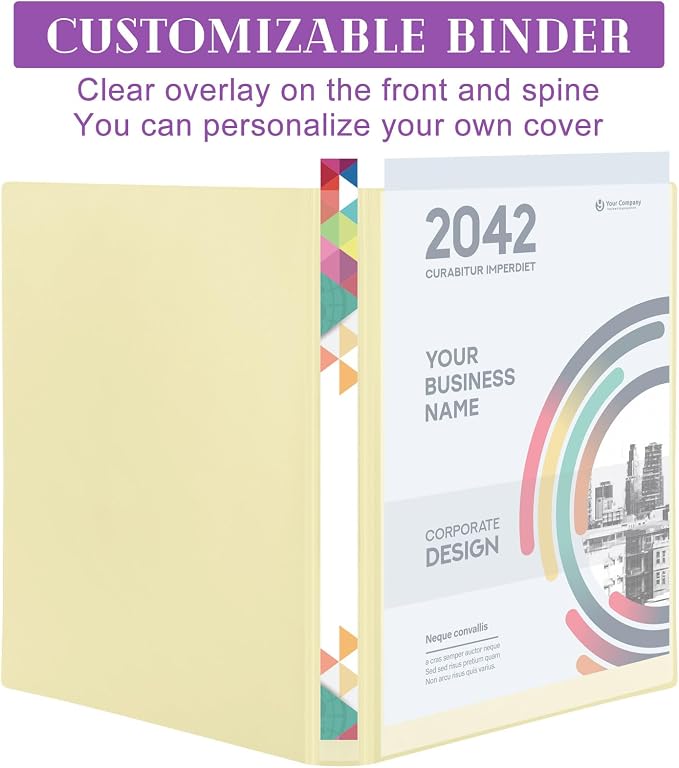 Fulmoon 6 Pack 0.5 Inch Plastic 3 Ring Binders with Pockets, Pastel Colors | Flexible Covers with Round Rings and Front Pockets for Organizing Papers at School, Office, Meetings and Presentations