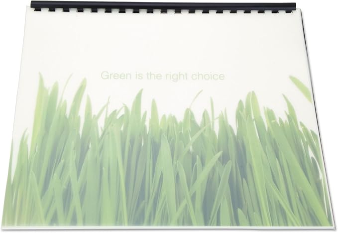 Swingline GBC 100% Recycled Poly Binding Cover, 11"x8-1/2", Frost, Pack of 25 (25817)