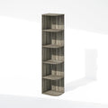 Furinno Reed Corner Shelf, 5-Tier Corner Bookshelf, Book Shelf, Corner Shelves, Storage Rack, for Organization and Storage, Home Office, Living Room, French Oak