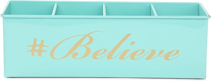 DUDKI Home Present Desk Organiser 4 compartments Decorative Pen Pencil holder/Vanity Kit/Travel Box/Makeup Box/Cosmetic Box/Storage Box/knife Holder/Spoon Holder-Gift Office Desk Décor