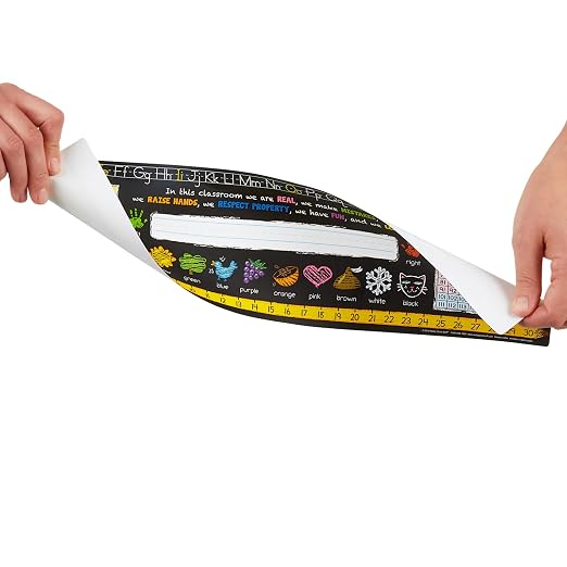 Really Good Stuff Chalkboard-Style K-2 Vinyl Desktop Helpers, Set of 24