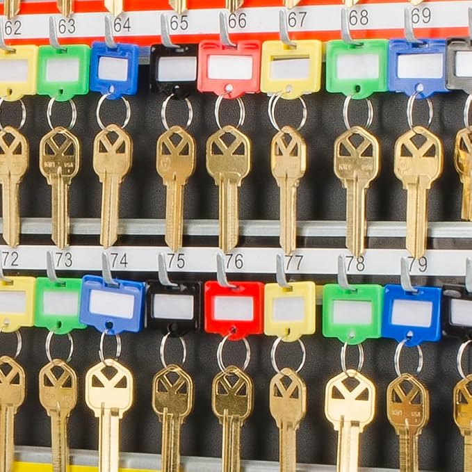 Barska Multi-Purpose Key Tags with Write-On Labels & Ring Holders - 100 Small Colored Tags- Key Chain Labels - Keychain tag- Id tag- Plastic Key Tags - Key Tags with Labels and Rings - Keytags