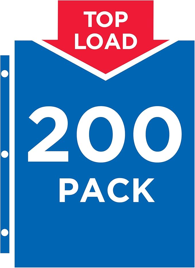Avery Diamond Clear Heavyweight Sheet Protectors, Easy Load, 200 Document Protectors (74400)