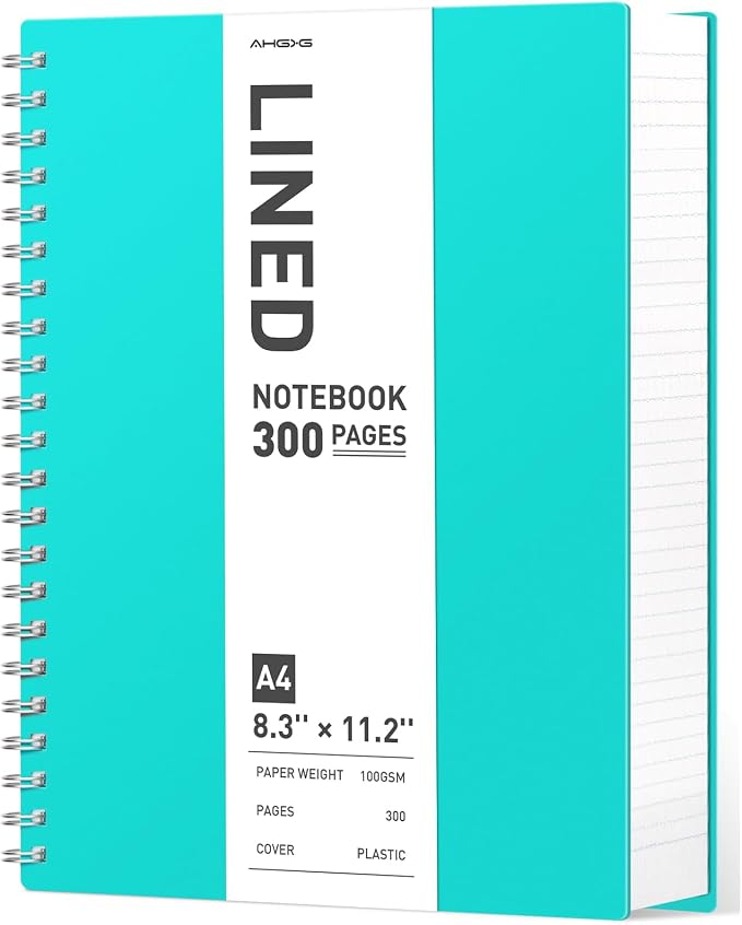 AHGXG Lined Journal Notebook, 300 Pages, A4 (8.5" x 11")