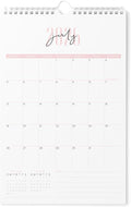 Karto Wall Calendar 2026-2027 11x17 in - Two Font Pink | July 2026 to December 2027, Vertical, Boosts Productivity, Easy Monthly Planning