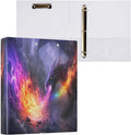 3 Ring Binder Dragon Spitting Fire 1.5" Round Ring Binders View Binder with 200 Sheet for Women Men Office Kids School Supplies, 1 Pack