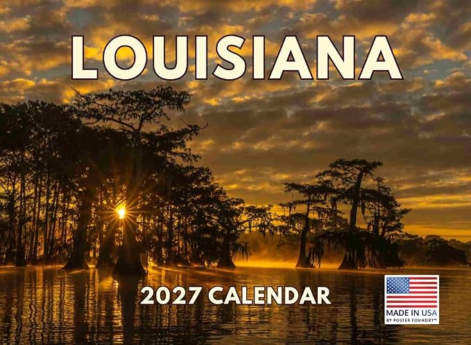 Louisiana Calendar 2027 Monthly Wall Calender 12 Month