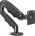ELG Gas Spring Monitor Arm, Full Motion, 20.9" Reach, 17-35" Screens 19.8 lbs, +85°/-30° Tilt, 360° Rotation, C-Clamp & Grommet, VESA 75x75 to 100x100mm, Cable Organizer, Black