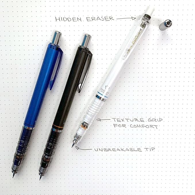 Zebra Pen DelGuard Asstd Barrel Mechanical Pencil, 0.5mm, Fine Point, 3-Pk