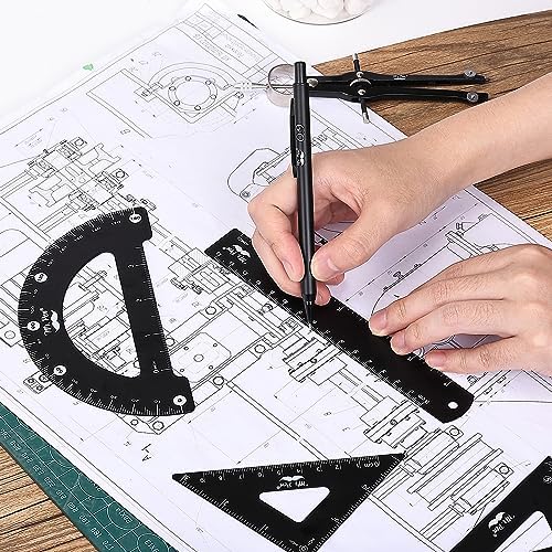Mr. Pen- Professional Geometry Set, 15 pcs, Drafting Tools with Protractor