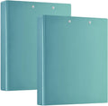 Three Rings Binder 1 and A Half Inch Binder with Pocket Cover Pack of 1/2 College Binders for Students Hardcover Blue Green Gradient