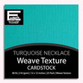 Turquoise Necklace—12x12 Textured Cardstock | 80lb Textured Blue Scrapbook Paper | Premium Cardstock for Cricut Cutting | 25 Sheets