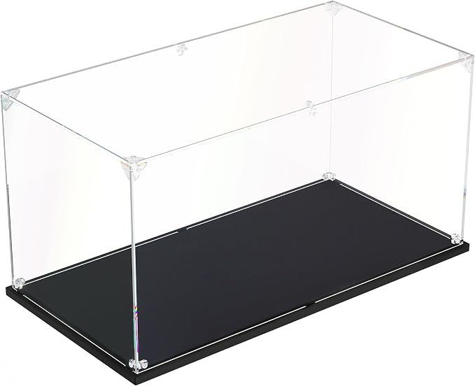 Clear Acrylic Display Case, Easy Assembly Large Showcase Box(16x8x8 inch) | dofopo Dust Protection Case for Action Figures and Dolls, Alternative Glass Box for Collectibles Commemorative Gifts
