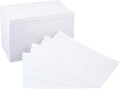 Amazon Basics Ruled Lined Index Cards for Notes, Studying, Flash Cards, White, 4" x 6", 100 Count (Pack of 60)