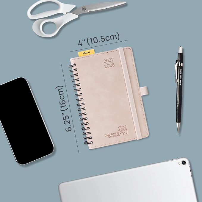 POPRUN Monthly Planner 2027-2028 (Jan.27-Jun.28),4.5"x6.25" Pocket Calendar