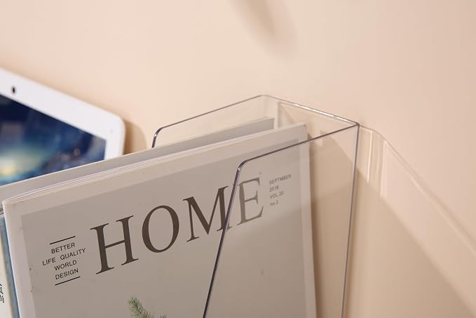 YBM HOME Vertical File Bins Organizer Open Front Design for Easy Access to Files, Documents, and Magazines, Ideal for Home Office, Work Desktops, or School, Medium, 1263-1
