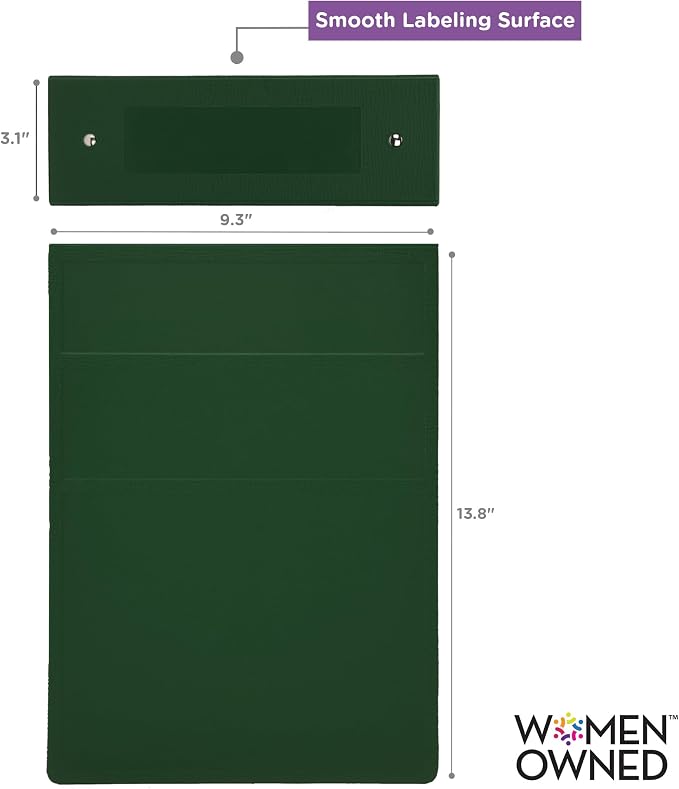 Carstens 3-Inch Heavy Duty 3-Ring Binder - Top Opening, Forest Green, Durable Plastic, Precision No-Gap Rings, Waterproof Cover, No Pockets, Holds 400 Letter Sheets, BPA-Free, Made in USA (1780-3R)