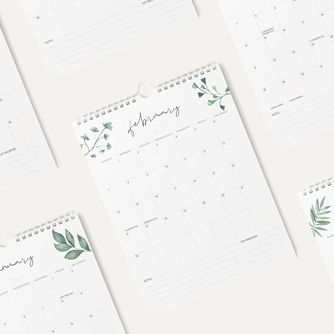 Karto Wall Calendar 2026 8.5x11 in - Greenery
