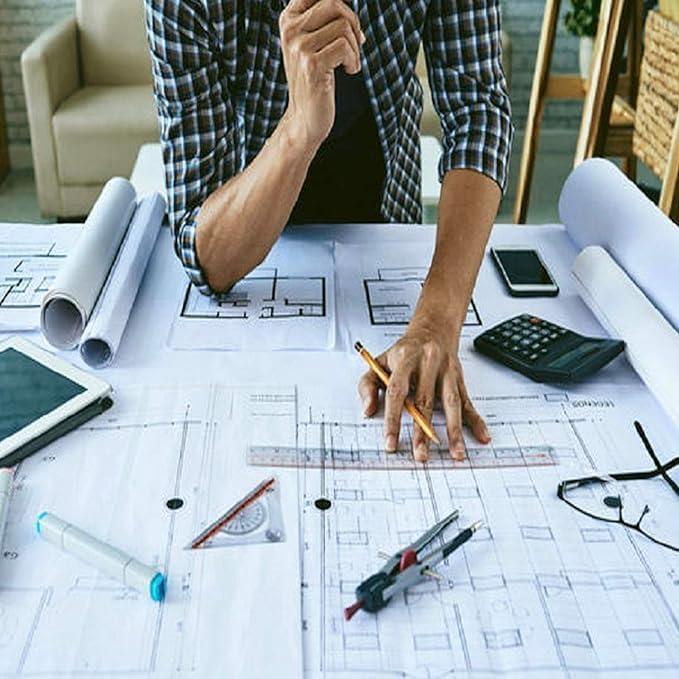Limited Papers Blueprint Paper | Detailed Designs with 22" x 650' Limited Papers CAD Paper Rolls (2 Rolls, 3" Core), Perfect for Architectural Plans and Detailed Graphic Prints,