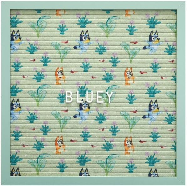 Idea Nuova Bluey 12"x12" Letter Board,Message Board Sign for Desk, Room Decor, Quotes, Notes & Personalized Display,Includes 145 Characters