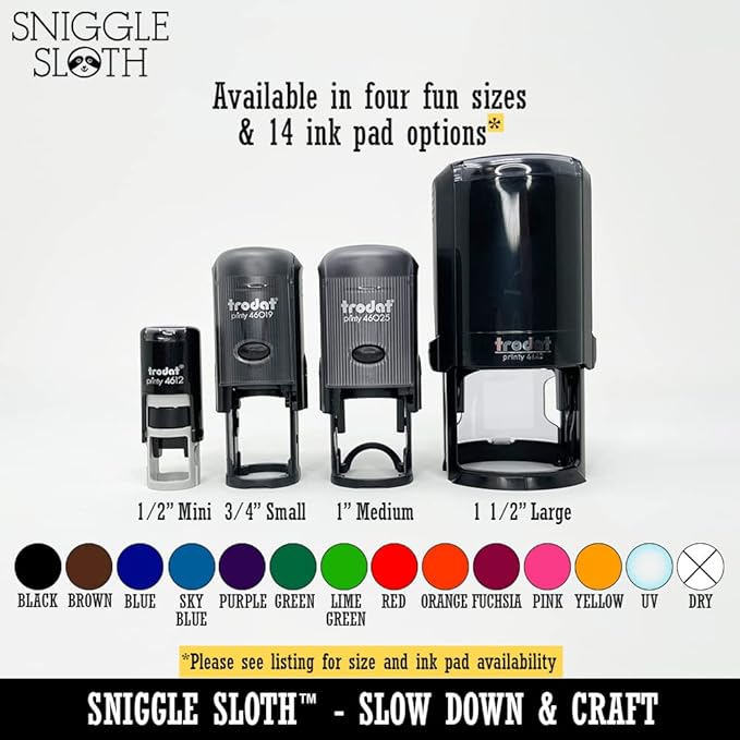 Thank You in Heart Self-Inking Rubber Stamp for Stamping Ink Stamper Crafting Planners - 1/2 Inch Mini - UV Ink