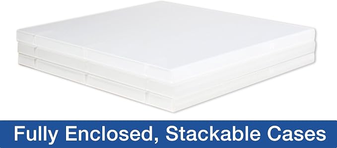 UniKeep 3 Ring View Binder - Binder Case is Fully Enclosed - Available in White, Clear, or Black and in Different Spine Sizes (Pack of 3, Clear, 0.5 Inch)