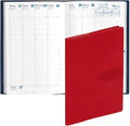 Quo Vadis 2026 Minister - Weekly/Monthly Planner - 12 Months, Jan. to Dec. - 6 1/4 x 9 3/8" - Smooth Faux Suede Texas Red Cover- Time Management Appointment Organizer