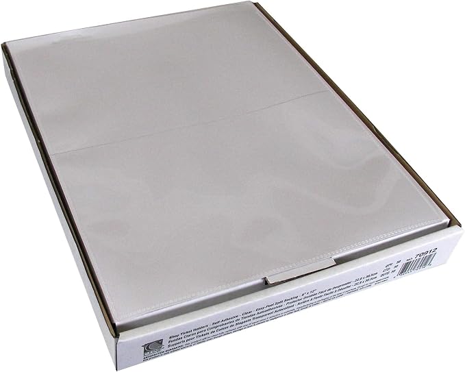 C-Line Self-Adhesive Shop Ticket Holders, Super Heavy, 50 Sheets, 9 X 12, 50/Box (Pack of 5)