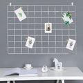 2 Pack Large Wall Grid Panels with Light and Clips, Photo Display Board, Picture Frame Collage Board, Wire Grid Wall Panel Room Decoration,Silver | Picture Frames Collage , Wire Grid Wall Panel Room Decoration
