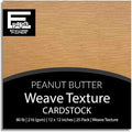 PEANUT BUTTER—12x12 Textured Cardstock | 80lb Textured Brown/Tan Scrapbook Paper | Premium Cardstock for Cricut Cutting | 25 Sheets