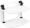 Computer Monitor Stand Riser for Reduced Neck Strain, Adjustable Height Desk Shelf Organizer Monitor Riser Stand for PC Monitor - Not for Laptop - Withe - Wood Grain, MR01-M