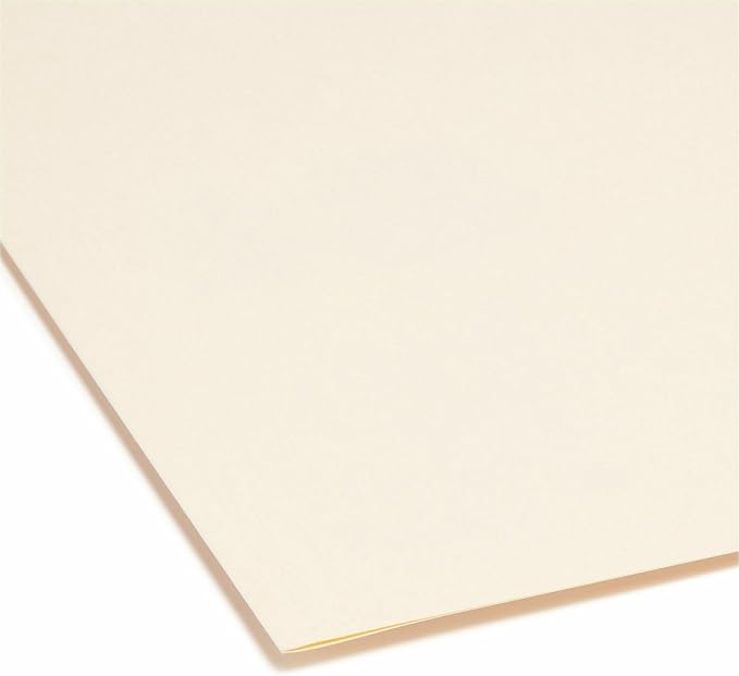 Smead SuperTab File Folder, Oversized 1/3-Cut Tab, Letter Size, Manila, 100 Per Box (10301)