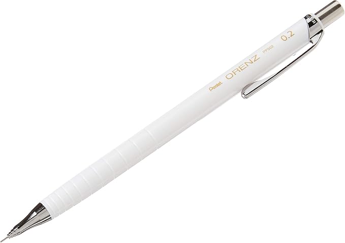 Pentel Orenz Mechanical Pencil (0.2mm), White Barrel, 1 Pack (PP502BP)