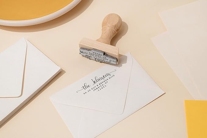 Stamp by Me | Custom Return Address Stamp - Up to 3 Designs to Choose | Personalized Self-Inking Stamp | Personalise Address Marker | Marks for Mailing | Custom Marker Self Ink