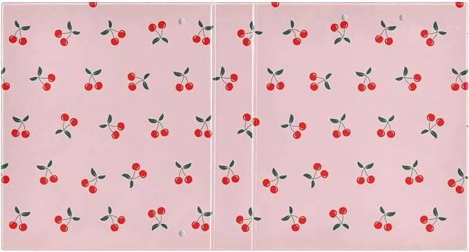 3 Ring Binder Cherry Fruit 1.5 Inch Three Ring Binder | Cute Binder with 3 Storage Pockets for Women School Office Supplies