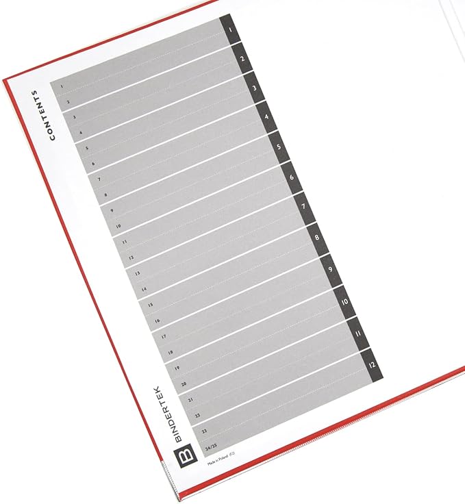 3-Ring Premium Binder - Red, 3" Spine, by Bindertek | 525 Sheet Capacity, 2" D-Rings, Linen-Textured Covers, Steel Reinforced Edges, Spine Label Included