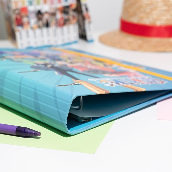 Grupo Erik One Piece 4 Ring Binder A4 - Manga Gifts, Anime Merch | A4 Folder with Elastic closure, School Folders for Paperwork A4, Back to School Supplies | One Piece Merchandise, Gift