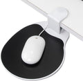 EHO Clamp on Mouse Platform, Clip on Pad Rotating 360 Degree, Ergonomic Mouse Tray Attachment, Mouse Pad, Slide Out Tray, Suitable for 1.5" Thickness Desk, for Home Office Desk Organizer (Platinum)