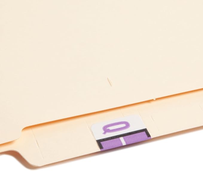 Smead BCCR Bar-Style Color-Coded Alphabetic Label, Q, Label Roll, Lavender, 500 Labels per Roll, (67087)