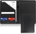 Professional Padfolio Portfolio Folder | Faux Leather, Resume Organizer, Document Pockets, Card Slots & Pen Holder, Interview Folder