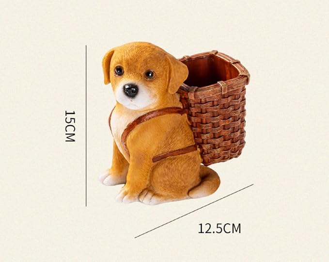 Dog Pen Holder Desk Gifts Men Women and Kids Unique Pen Pencil Holder Cup Funny Desktop Organizer for Home Office School Desk Decor15*12.5CM