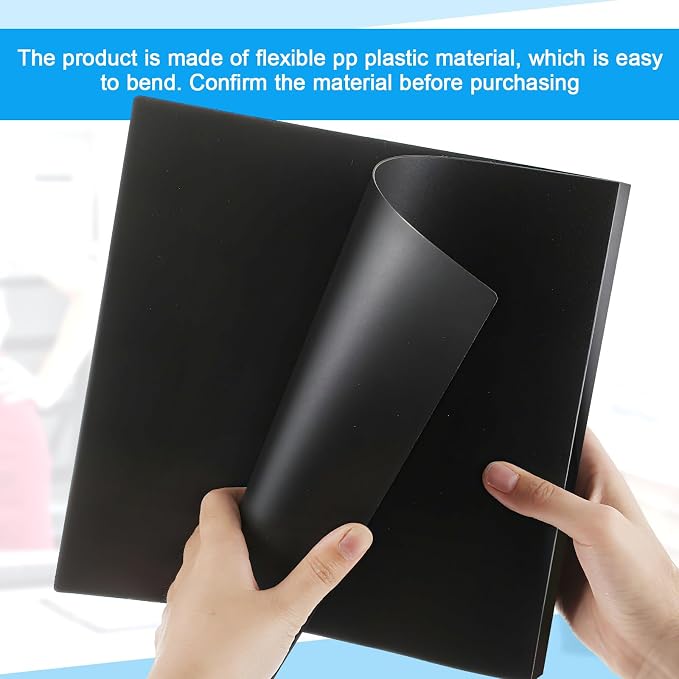 Henoyso 1 Inch 6 Pack Mini Clear View 3 Ring Binders for 5.5"x8.5",Black | Holds 240 Sheets, Clear Front Covers, Flexible Plastic Binder Bulk, Three Round Rings, School Office Report Filing, Planners