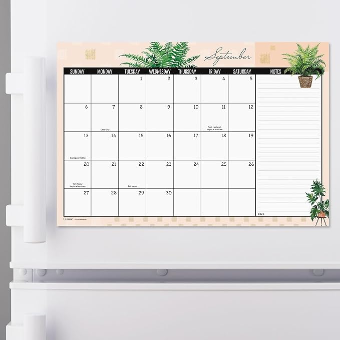 Current 2026-2027 Plants Desk Calendar Pad, 11-Inch x 16-1/4-Inch Size, Large 24-Month Bookstore-Quality Calendars for Kitchen & Office